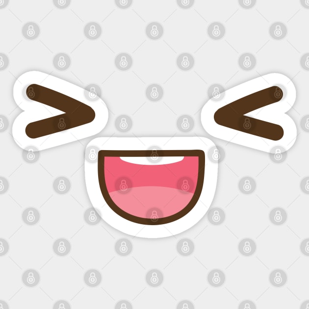 Very Happy Cute Face Sticker by Tariq-T-art